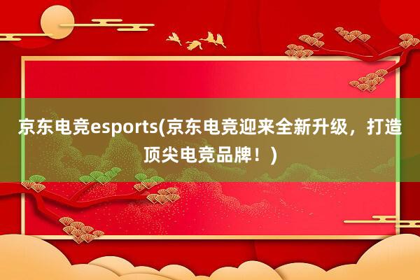 京东电竞esports(京东电竞迎来全新升级，打造顶尖电竞品牌！)